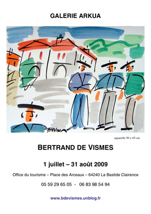 exposition bertrand de vismes gouaches pays basque La Bastide Clairence